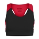 aerial view a black/ red augusta sportswear ladies all sport sports bra, image 1 of 3