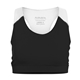 aerial view a black/ white augusta sportswear ladies all sport sports bra, image 1 of 3