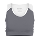 aerial view a graphite/ white augusta sportswear ladies all sport sports bra, image 1 of 3