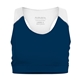 aerial view a navy/ white augusta sportswear ladies all sport sports bra, image 1 of 3