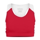 aerial view a red/ white augusta sportswear ladies all sport sports bra, image 1 of 3