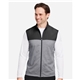 aerial view a puma black/ quiet shade heather puma golf - cloudspun colorblock vest, image 1 of 8