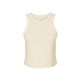 aerial view a solid natural blend bella + canvas ladies micro ribbed racerback tank, image 1 of 6