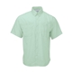 aerial view a mint green paragon - mens hatteras performance short sleeve fishing shirt, image 1 of 3
