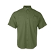 aerial view a olive green paragon - mens hatteras performance short sleeve fishing shirt, image 1 of 3