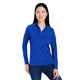 aerial view a true royal/ carbon core365 - womens origin performance pique quarter - zip pullover, image 1 of 10