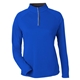 aerial view a true royal/ carbon core365 - womens origin performance pique quarter - zip pullover, image 1 of 7