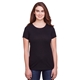aerial view a solid black triblend threadfast apparel - womens tri - blend t - shirt, image 1 of 3