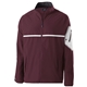 a maroon/ white holloway unisex weld 4- way stretch warm - up jacket