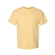 aerial view a summer squash yellow comfortwash by hanes mens garment - dyed t - shirt, image 1 of 3