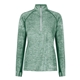 aerial view a dark green heather holloway ladies electrify coolcore half - zip, image 1 of 3