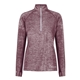 aerial view a maroon heather holloway ladies electrify coolcore half - zip, image 1 of 3