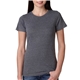 a charcoal heather bayside ladies usa made jersey t - shirt