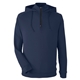 aerial view a navy/ navy swannies - vandyke quarter - zip pullover hooded sweatshirt, image 1 of 8
