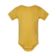 aerial view a mustard rabbit skins fine jersey infant lap shoulder creeper, image 1 of 3