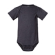 aerial view a vintage navy rabbit skins fine jersey infant lap shoulder creeper, image 1 of 3