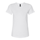 aerial view a white gildan - womens softstyle(r) midweight t - shirt, image 1 of 3
