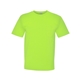 aerial view a lime green bayside usa - made midweight pocket t - shirt, image 1 of 3