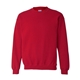 aerial view a antiq cherry red gildan(r) heavy blend(tm) adult 8 oz, 50/50 fleece crew - g18000, image 1 of 3