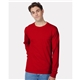 a group of hanes 6.1 oz tagless(r) long - sleeve pocket t - shirt - 5596