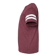 aerial view a vintage burgundy/ white lat - youth football fine jersey tee, image 3 of 3