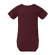 aerial view a maroon rabbit skins fine jersey infant lap shoulder creeper, image 2 of 3