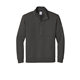 aerial view a anthracite nike club fleece sleeve swoosh 1/2- zip, image 1 of 5