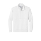 aerial view a white nike club fleece sleeve swoosh 1/2- zip, image 1 of 5