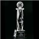 Promotional Clearaward Crystal Pebble Golf Ball Award - 4x17x4 in
