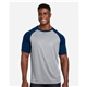 a group of team 365 - unisex zone colorblock raglan t - shirt