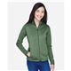 a group of devon jones ladies newbury colorblock mlange fleece full - zip