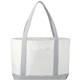 aerial view a white/grey large canvas tote bag - 11.25 x 18 x 3.75, image 1 of 8