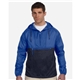 a group of harriton - unisex packable hooded nylon jacket - all