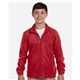 a group of harriton - youth full - zip fleece - all