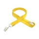 aerial view a athletic gold 3/4 silkscreened flat lanyard w / bulldog clip, image 1 of 2