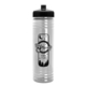 aerial view a clear bottle & black lid slim fit bottle with push - pull lid - 24 oz, image 1 of 2
