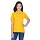 aerial view a sunray yellow harriton ladies easy blend(tm) polo - all, image 1 of 7