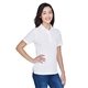 aerial view a white harriton ladies easy blend(tm) polo - all, image 1 of 7