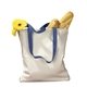 a natural/royal bagedge canvas tote with contrasting handles - all