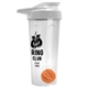 a translucent frost tumbler & white lid & orange mixing ball endurance shaker tumbler with drink - thru lid and mixing ball