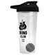 a translucent frost tumbler & black lid & gray mixing ball endurance shaker tumbler with drink - thru lid and mixing ball