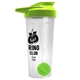 a translucent frost tumbler & lime green lid & lime green mixing ball endurance shaker tumbler with drink - thru lid and mixing ball