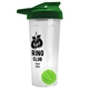 a translucent frost tumbler & green lid & lime green mixing ball endurance shaker tumbler with drink - thru lid and mixing ball