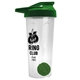 a translucent frost tumbler & green lid & green mixing ball endurance shaker tumbler with drink - thru lid and mixing ball