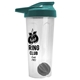 a translucent frost tumbler & teal lid & gray mixing ball endurance shaker tumbler with drink - thru lid and mixing ball