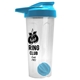a translucent frost tumbler & cyan lid & cyan mixing ball endurance shaker tumbler with drink - thru lid and mixing ball