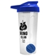 a translucent frost tumbler & royal blue lid & royal blue mixing ball endurance shaker tumbler with drink - thru lid and mixing ball