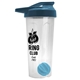 a translucent frost tumbler & steel blue lid & cyan mixing ball endurance shaker tumbler with drink - thru lid and mixing ball