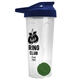 a translucent frost tumbler & navy blue lid & green mixing ball endurance shaker tumbler with drink - thru lid and mixing ball