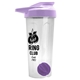 a translucent frost tumbler & lilac lid & violet mixing ball endurance shaker tumbler with drink - thru lid and mixing ball